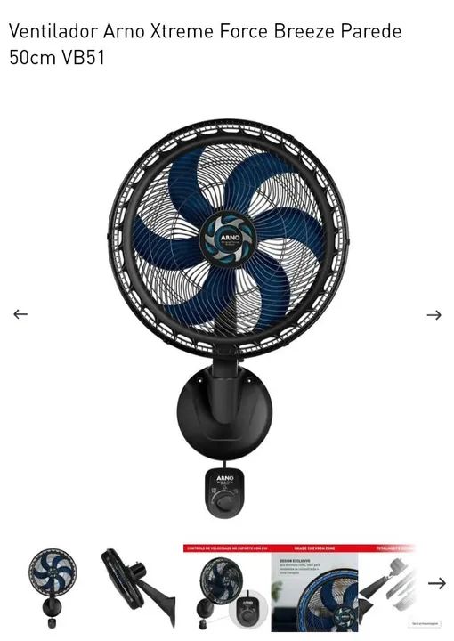Ventilador de parede Arno Xtreme breeze 50cm vb51 110,v