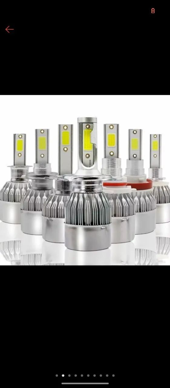 Farol C6 LED Headlight -Branco  Super Brilho - Foto 2