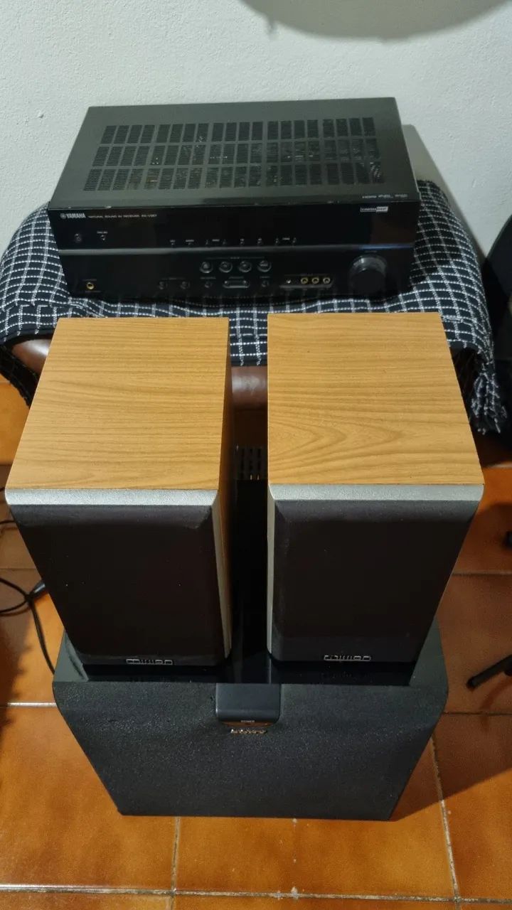 Receiver Yamaha com caixas mission inglesas e sub sony - Foto 3