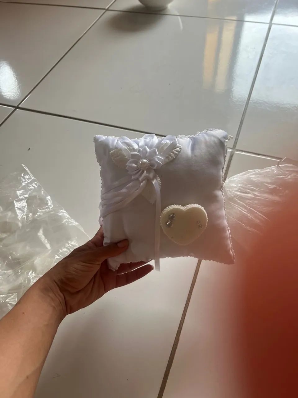 Travesseiro para alianças 