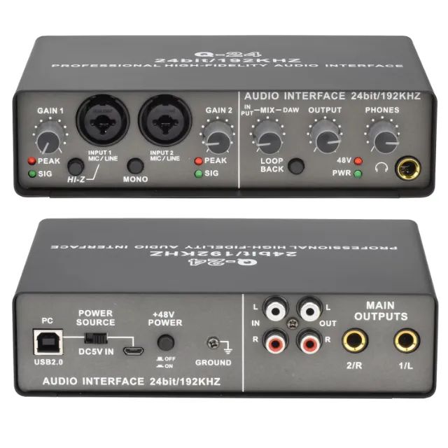 Produto Novo) Interface De Áudio Profissional Teyun Q24 (Com