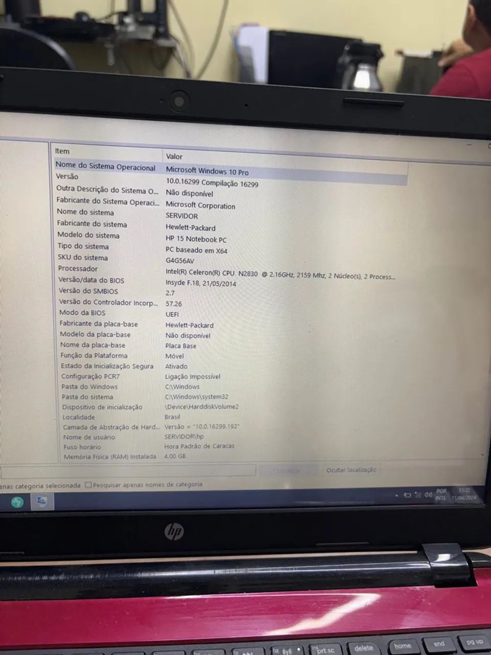 Notbook HP 15pol intel core i3 vinho - Foto 3
