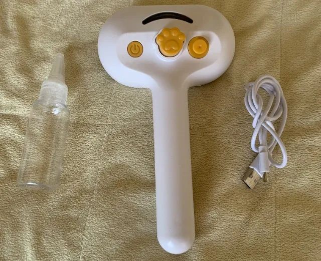 Escova a Vapor 3 Em 1 Spray Hair Combing Usb para Pets Caes Gatos e Coelhos Nova. - Foto 3