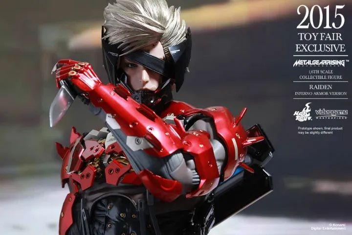 VGM19 ホットトイズ雷電 インフェルノアーマーl Gearフィギュア Hot Toys VGM19 Raiden Inferno Armor Metal Gear Rising