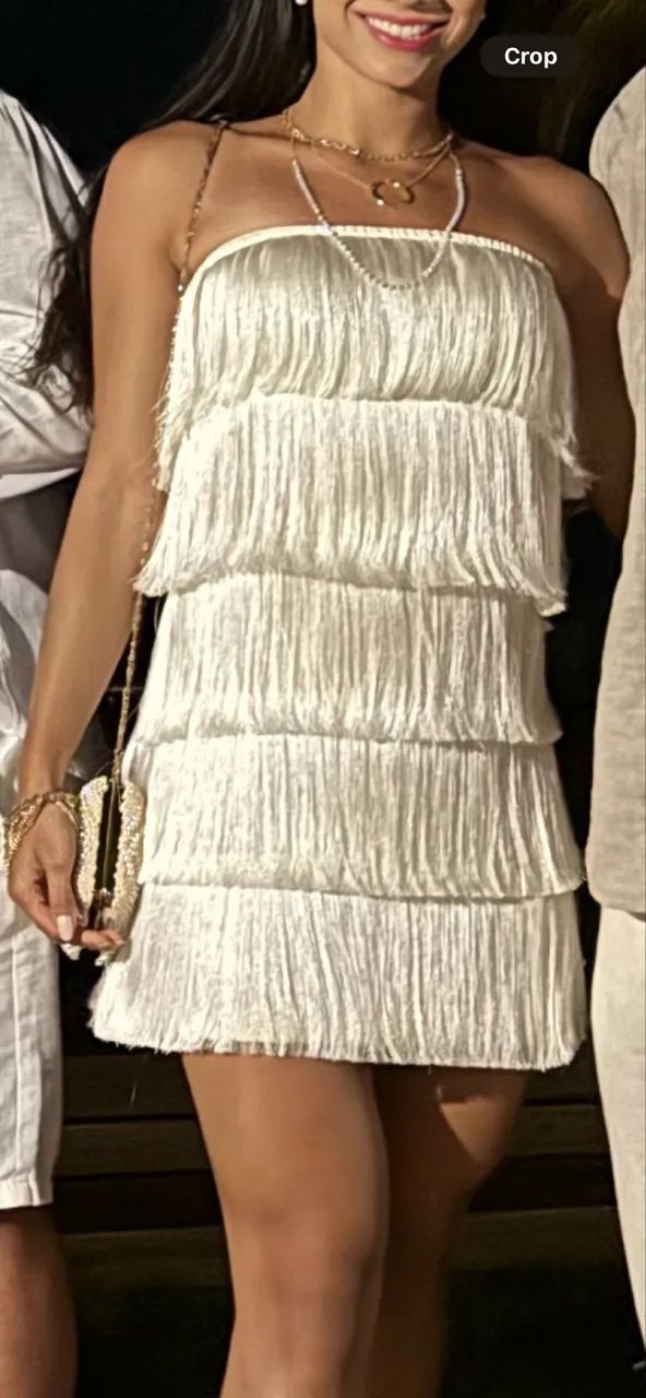 Vestido dourado franjas - Foto 2