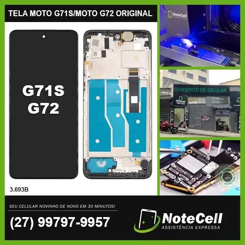 Tela Display P/Moto G71s Oled Original/Moto G72 Oled Original 3.693B- Instalação Expressa