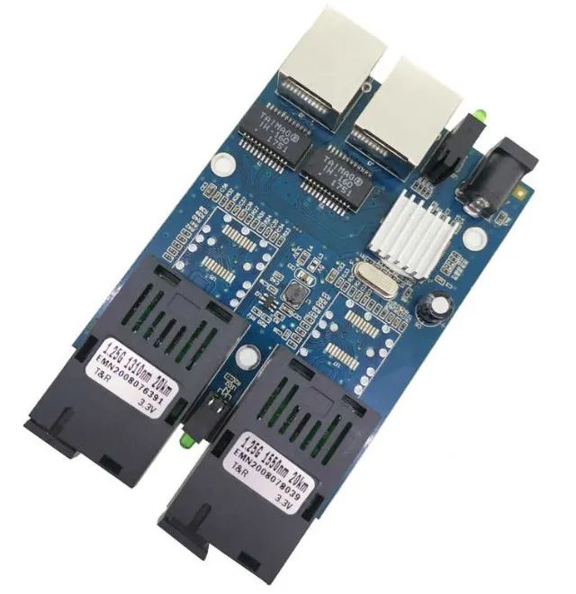 Switch Metro Ethernet  2Portas Rj45 E 2 Fibras  /1000 GIGA  20KM 5 V 2A 0743 d434    