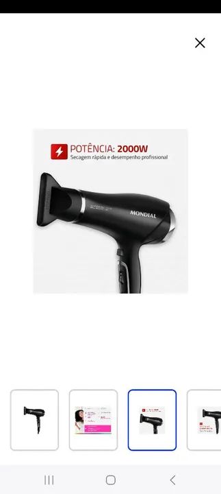 Secador de Cabelo Mondial - Novo - Foto 2