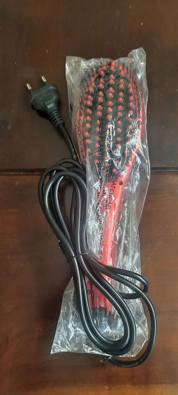 Escova de cabelos alisadora elétrica NOVA - Foto 2