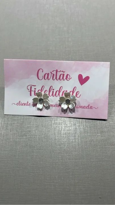 Cartão Fidelidade - Brinco de argola - Foto 3