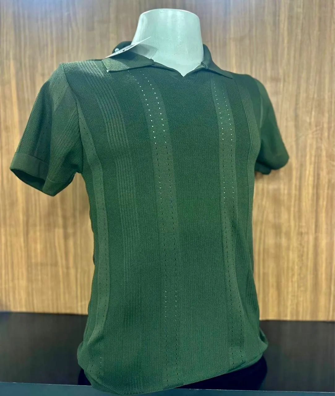 Camisa polo Zara texturizada vertical - Foto 2