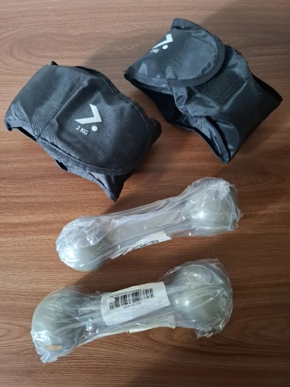 Caneleira de Peso - Par com 2Kg Cada e Halter Emborrachado - 2 Kg cada - Foto 2
