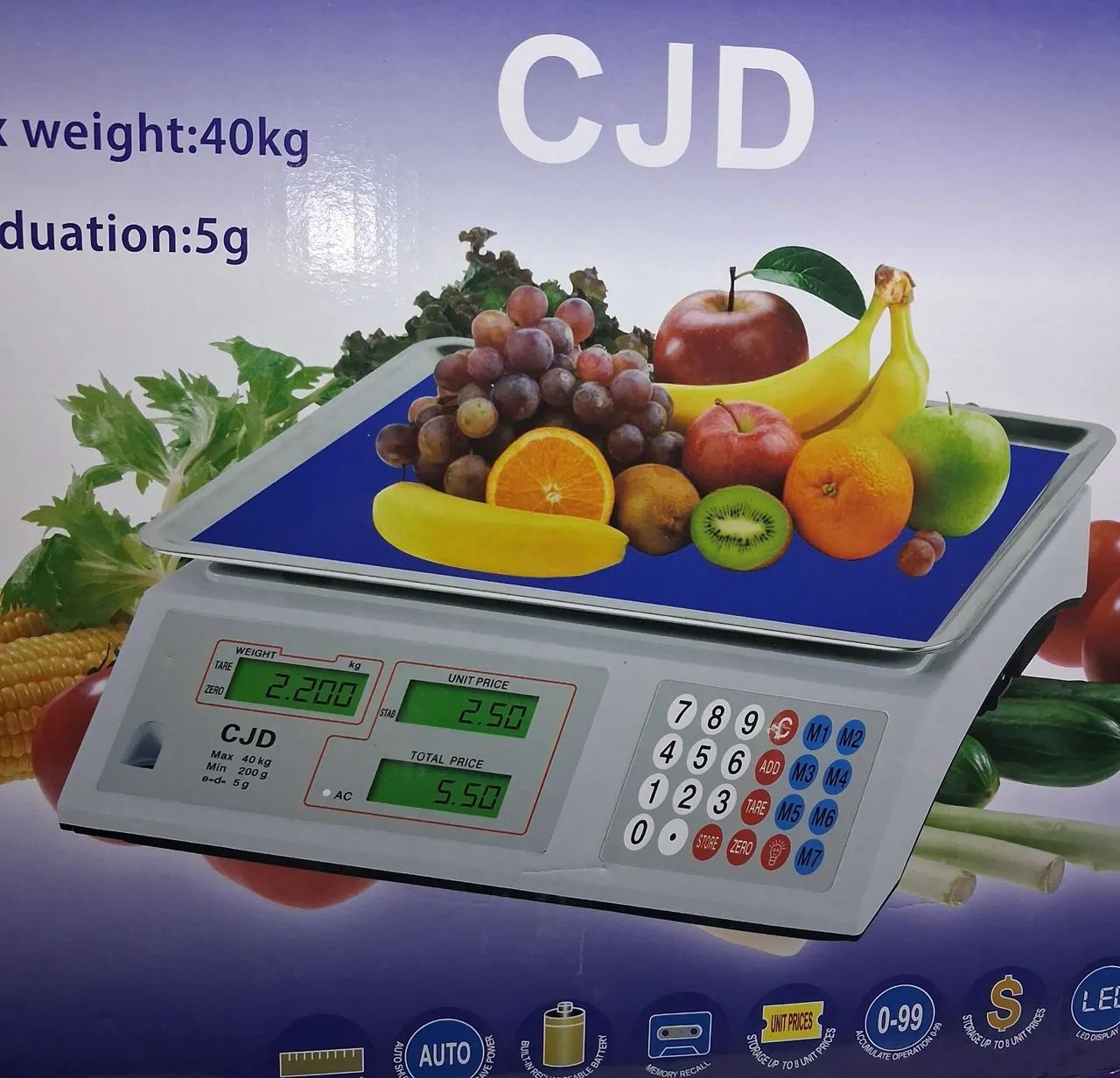 Balança Digital Comercial 40kg CJD - Foto 2