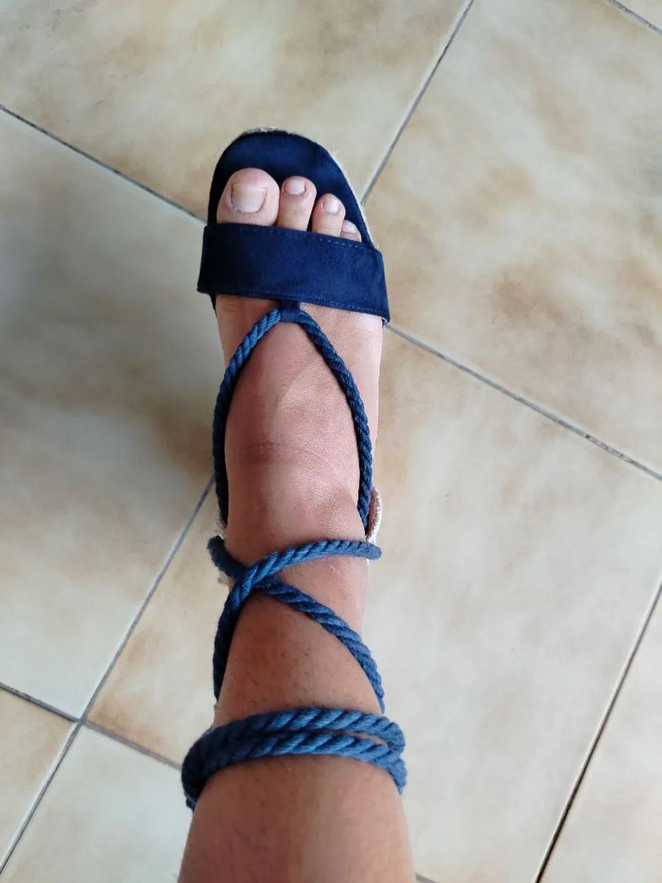 Sandália de corda azul - Foto 3