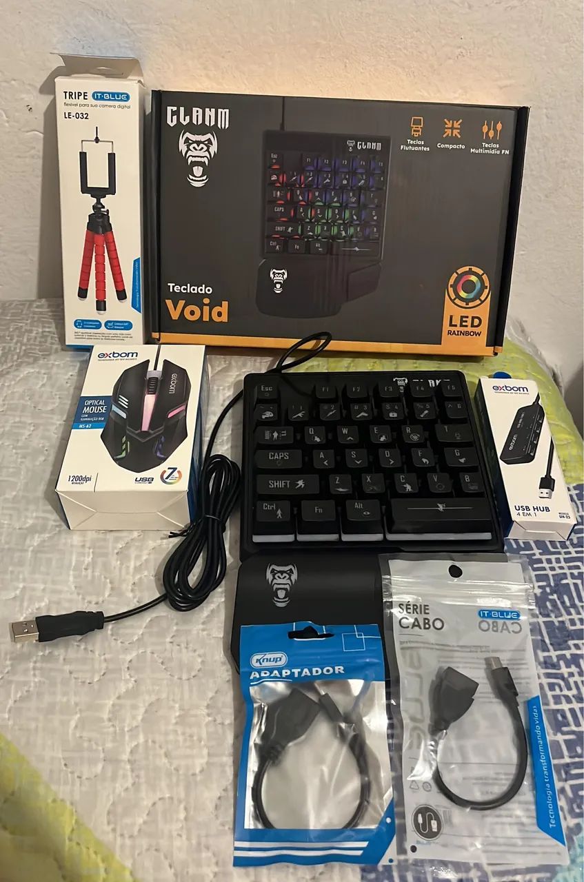 Vendo teclado gamer e kit gamer para celular