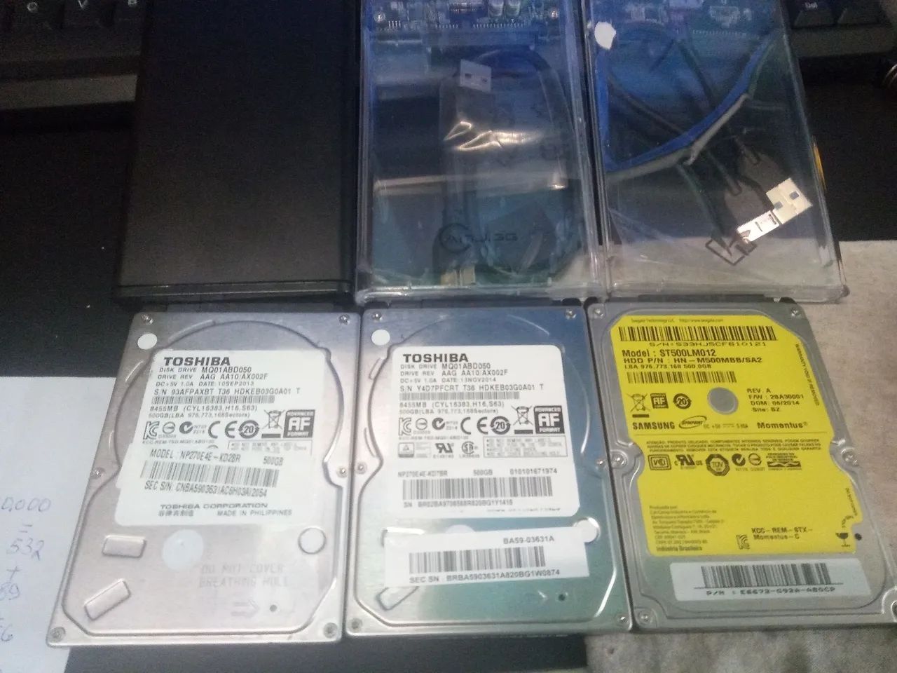 HDs com as case de 500gb saudável 80 reais cada  - Foto 3