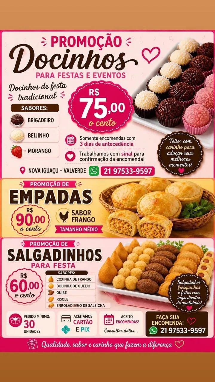 Aceitamos encomendas 