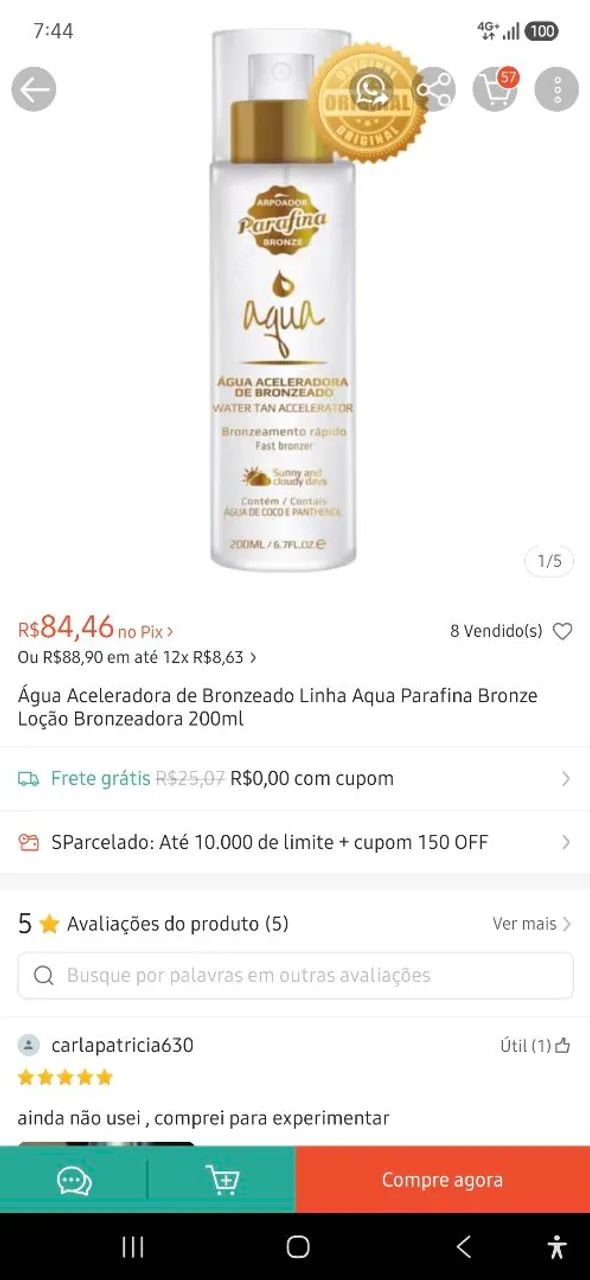 Bronze água bronzeadora  - Foto 2