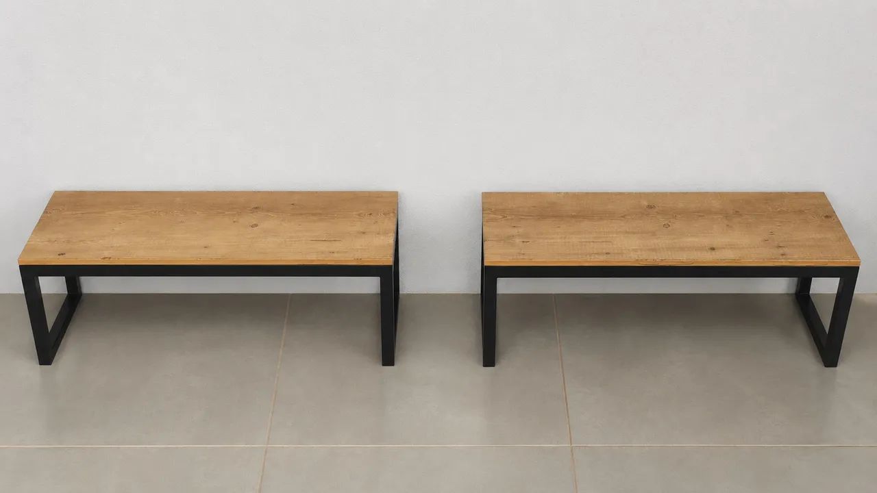2 bancos estilo industrial
