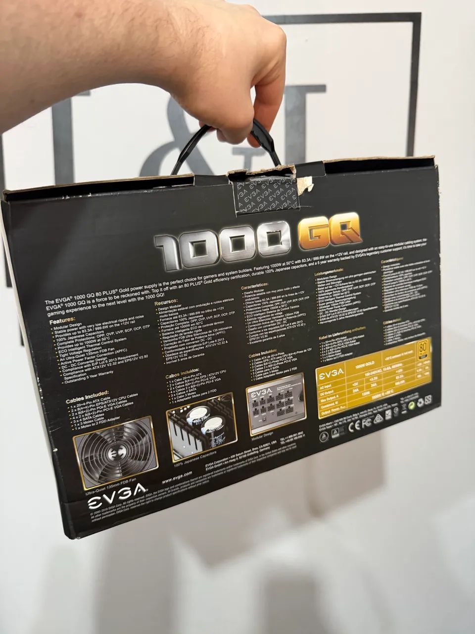 FONTE EVGA 1000W GQ 80 PLUS GOLD - Foto 3