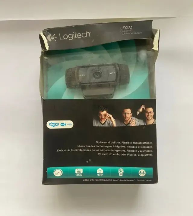 Webcam c920 Logitech Full HD - NOVA