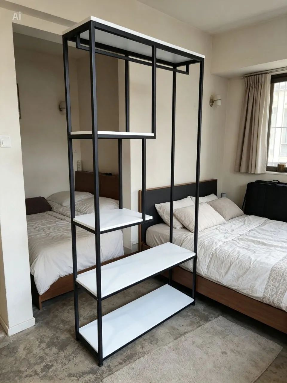 Closet estilo guarda roupas, Metalon e MDF 