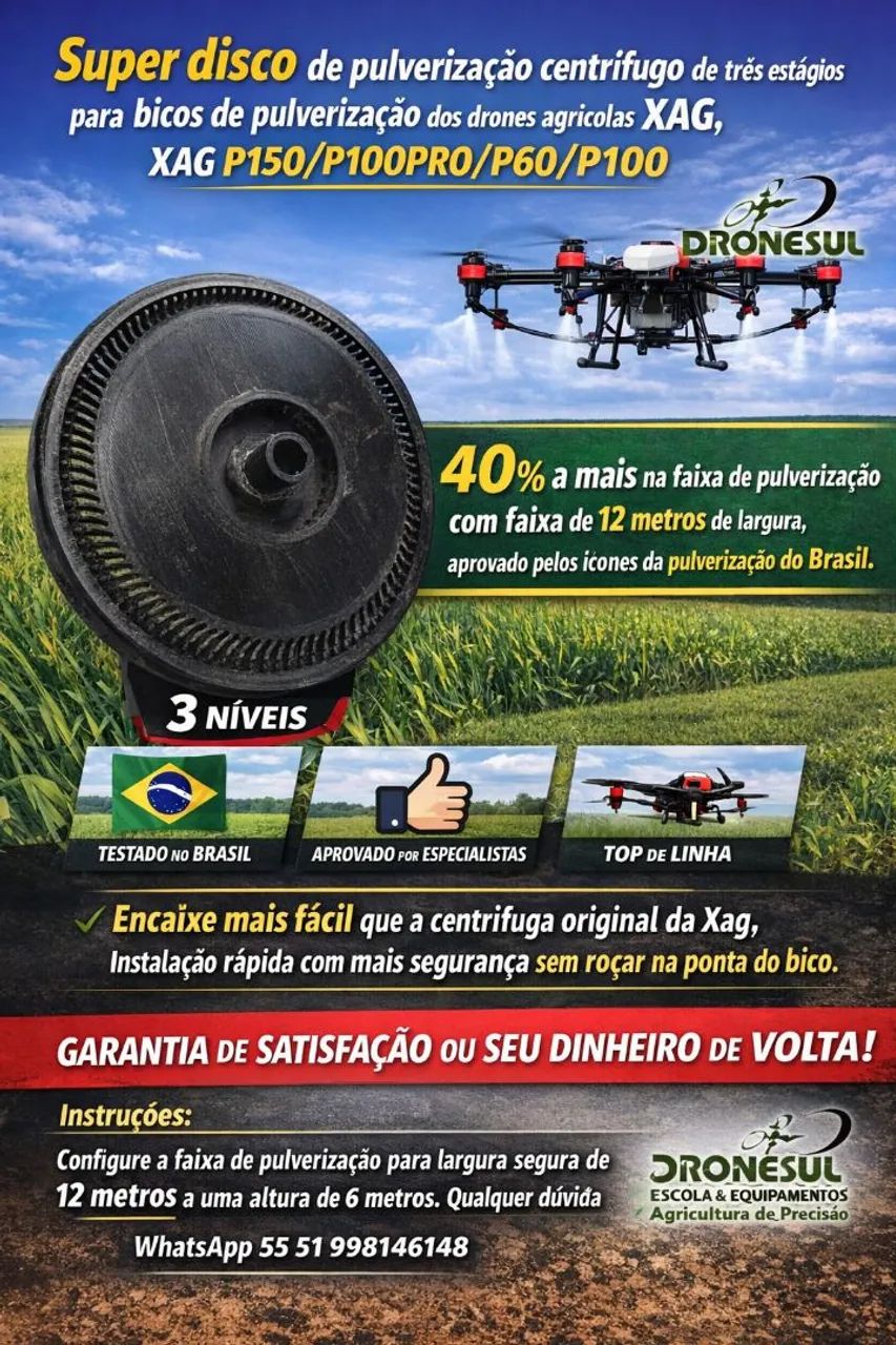 Centrifuga para drones Xag para bico pulverizadores