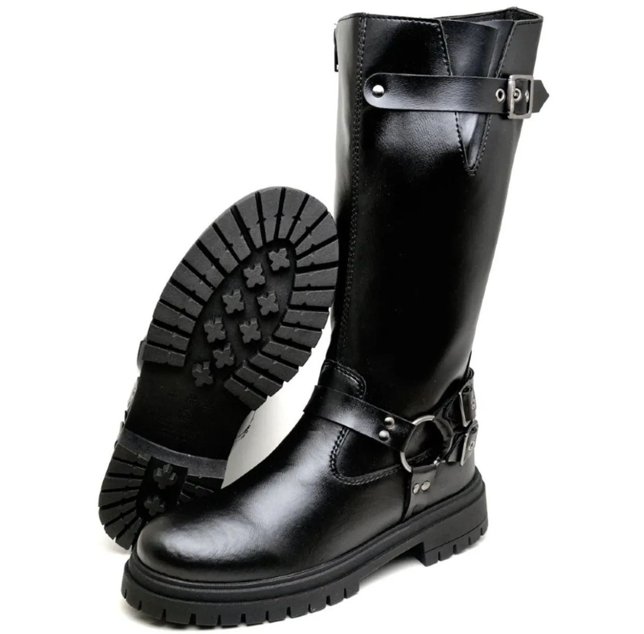 Bota feminina cano alto DUBUY preta  - Foto 4