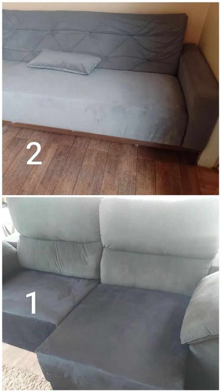 Oportunidade!  Sofás 1 - retrátil cor preta  2 - simples cinza