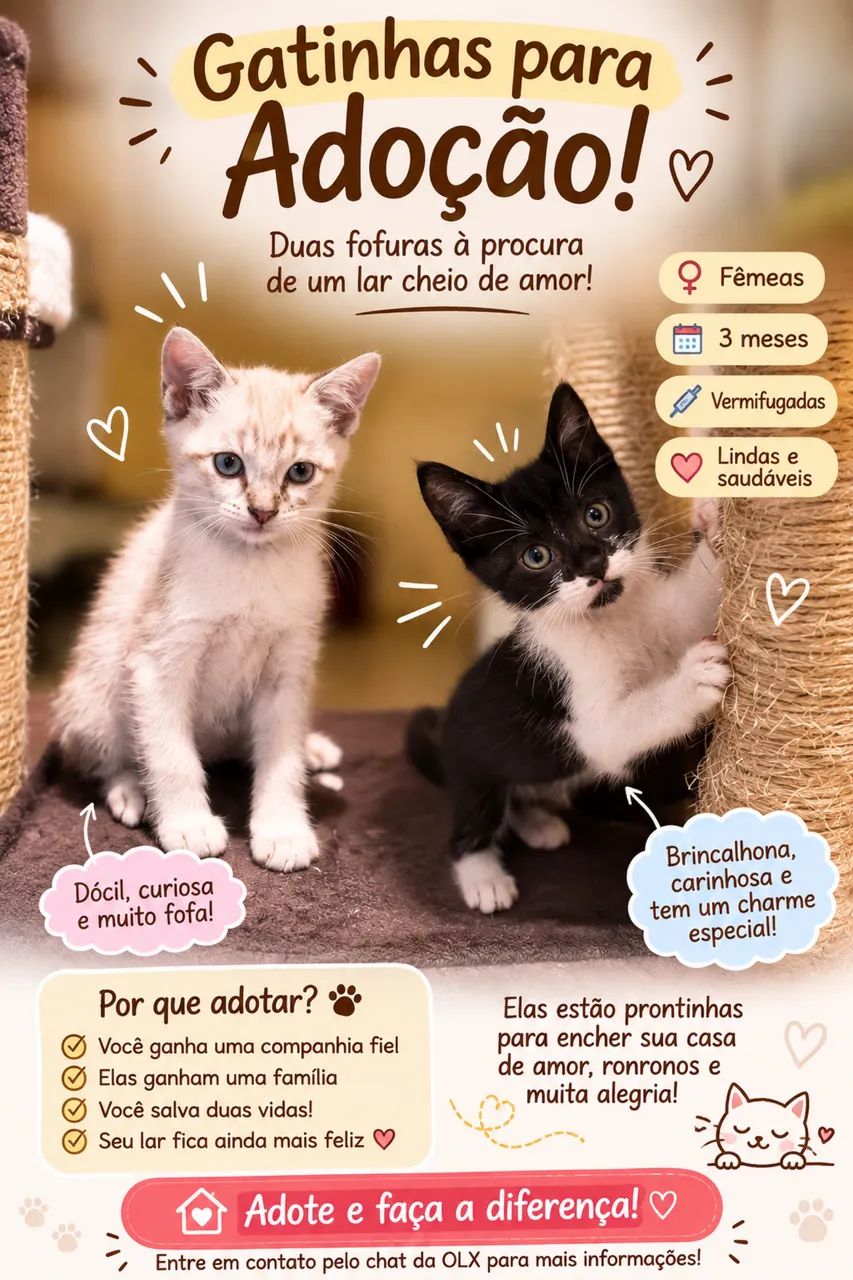 ADOÇÃO GATINHAS  - Foto 2
