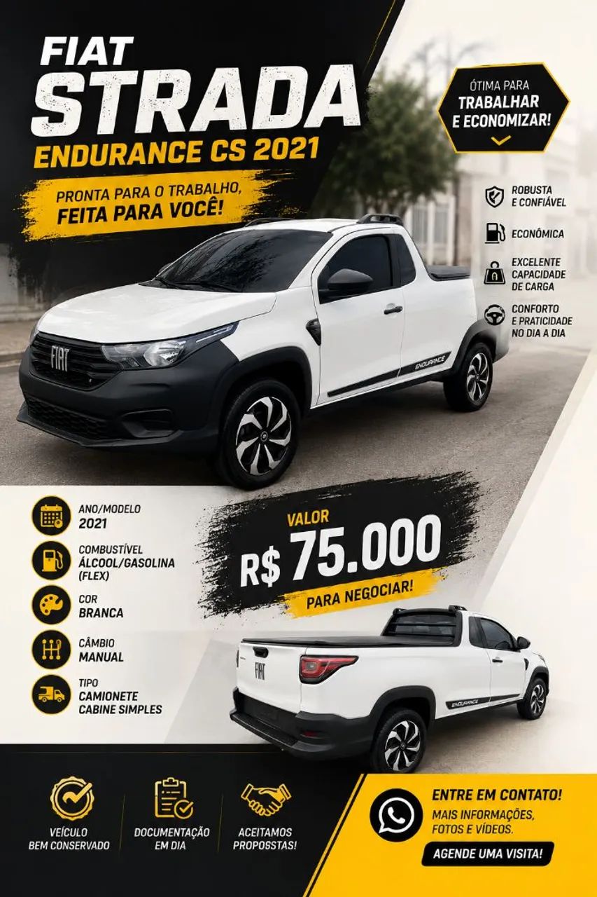 Fiat Strada Endurance 1.4 Flex 8V C 2021 - Foto 2