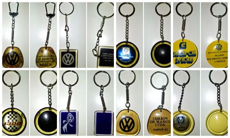 Chaveiros Antigos de Concessionárias Volkswagen - VW.