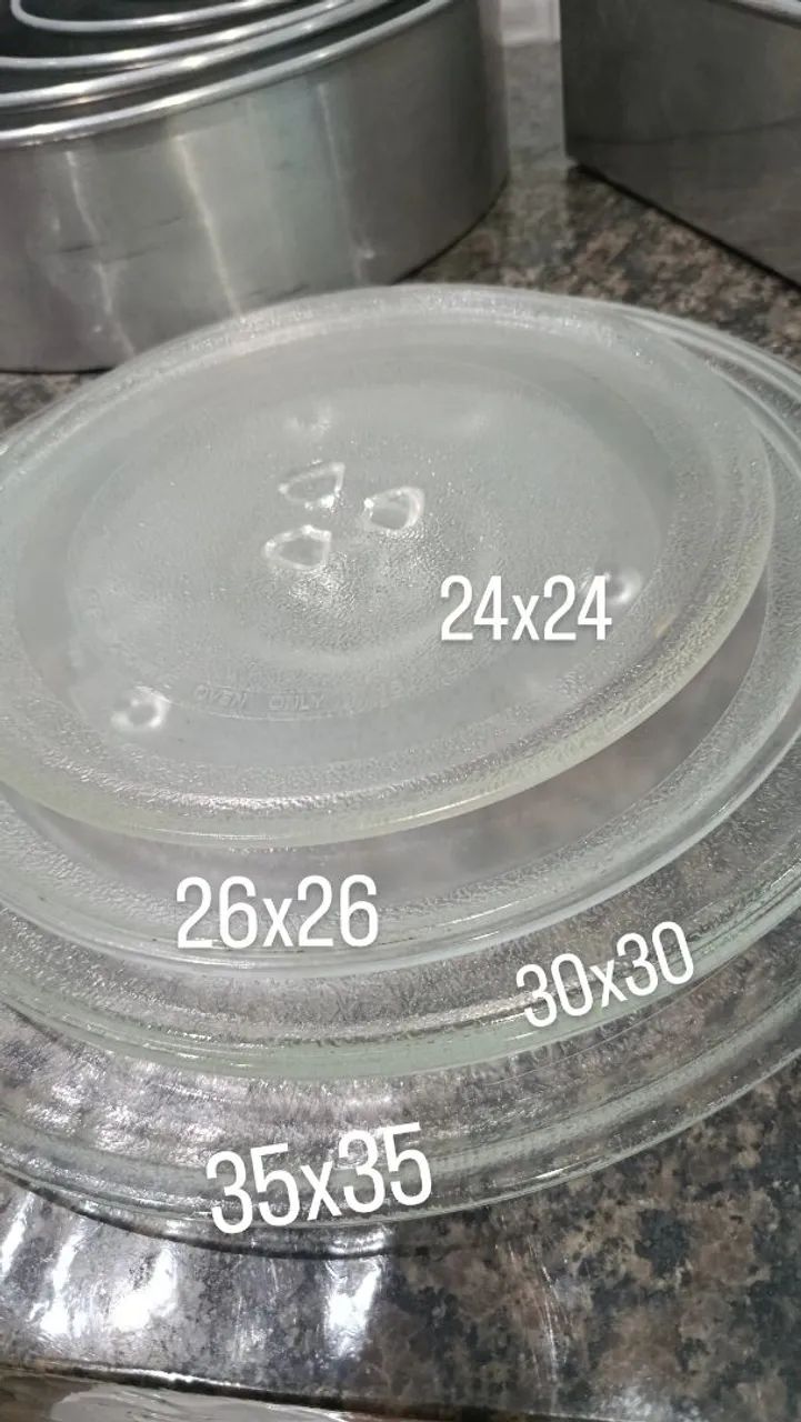 Pratos de microondas diversos tamanhos 