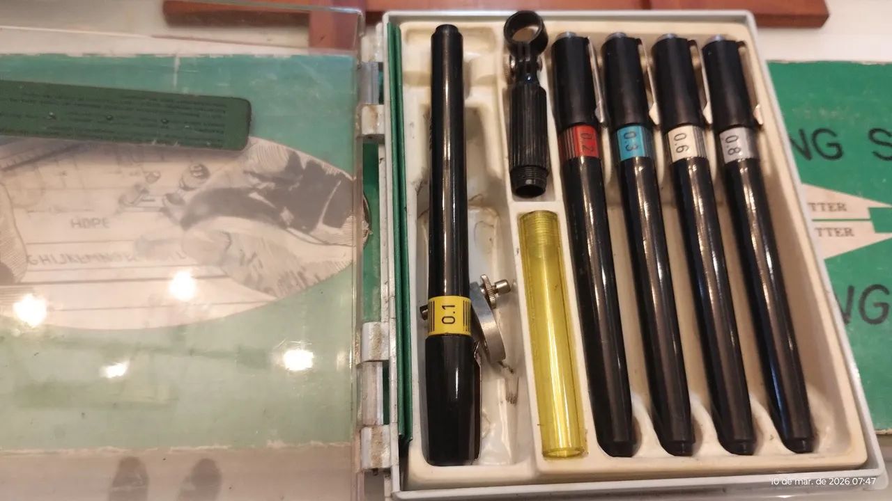 Reliquia!! Kit Caneta Técnica Hope Graph Tokyo Japão - Desenho Arquitetônico Vintage  - Foto 4