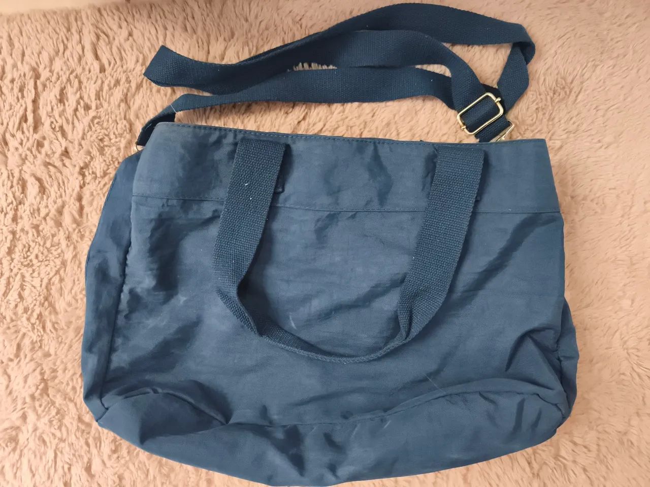 Bolsa Kipling Original Azul Marinho - Modelo Multi-Bolsos com Alça Transversal - Foto 2