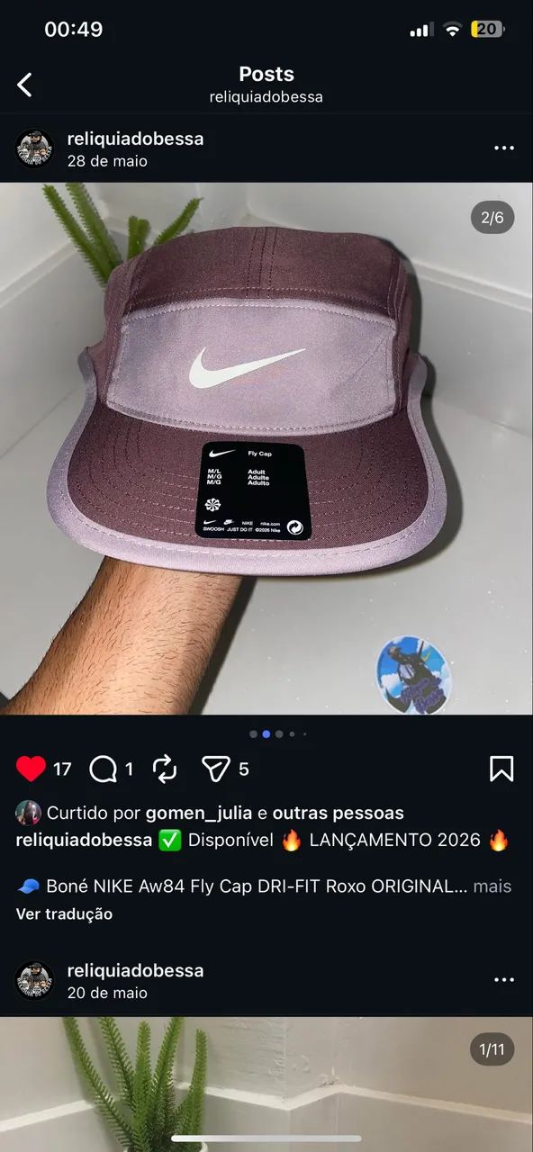BONÉ NIKE AW84 DRI FIT FLY CAP ORIGINAL - Foto 4