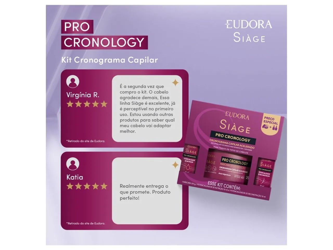 Tratamento capilar Pro Cronology Eudora - Foto 3