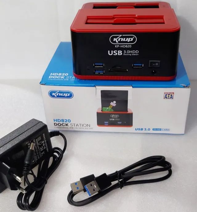 Dock Station Case para Hd Sata Pendrive Sd Usb 3.0 Knup Kp-hd820 *ENTREGA GRÁTIS* - Foto 3