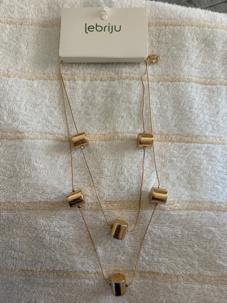 Colar duplo dourado lebriju - Foto 2