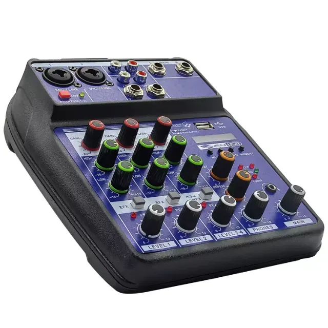Mesa de Som Usb Mixer Mp3 Digital 4 Canais - E035136 - Foto 4