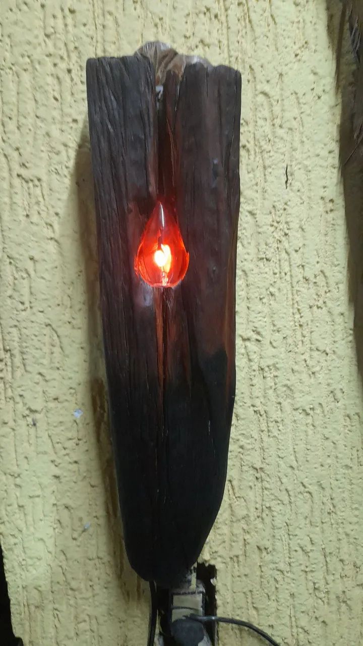 Luminárias rústicas vários modelos com efeito chamas - Foto 4