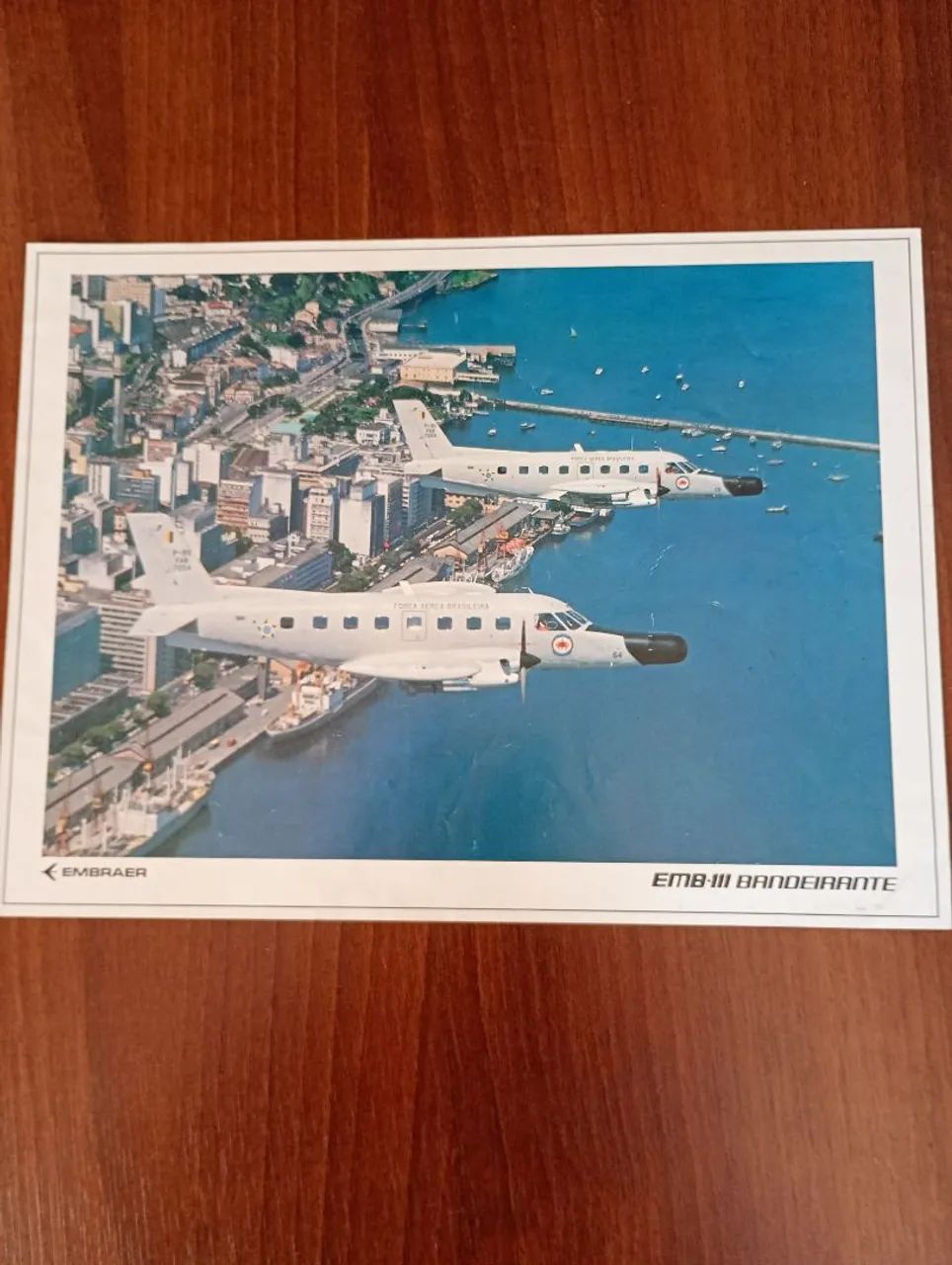 Poster antigo do Embraer EMB - 111 da força aérea brasileira 