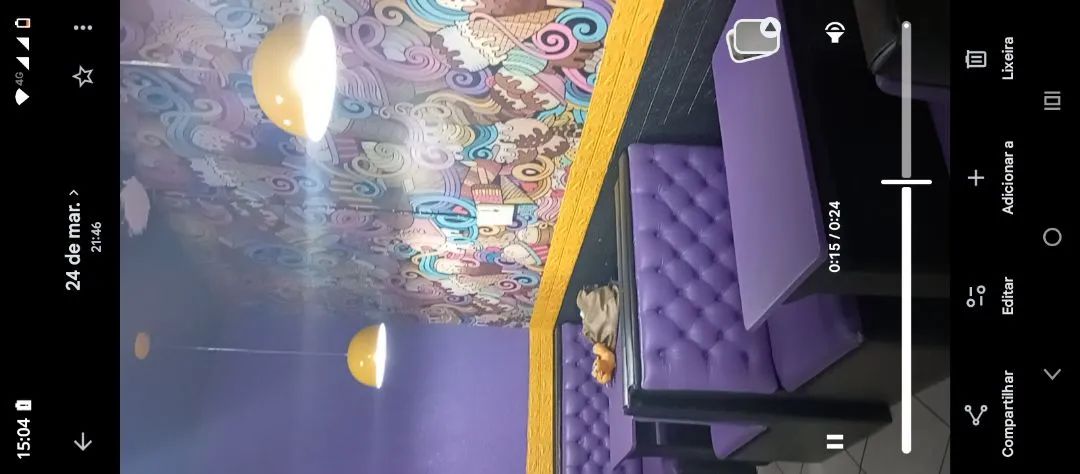 Kit poltrona e mesa açaíteria 