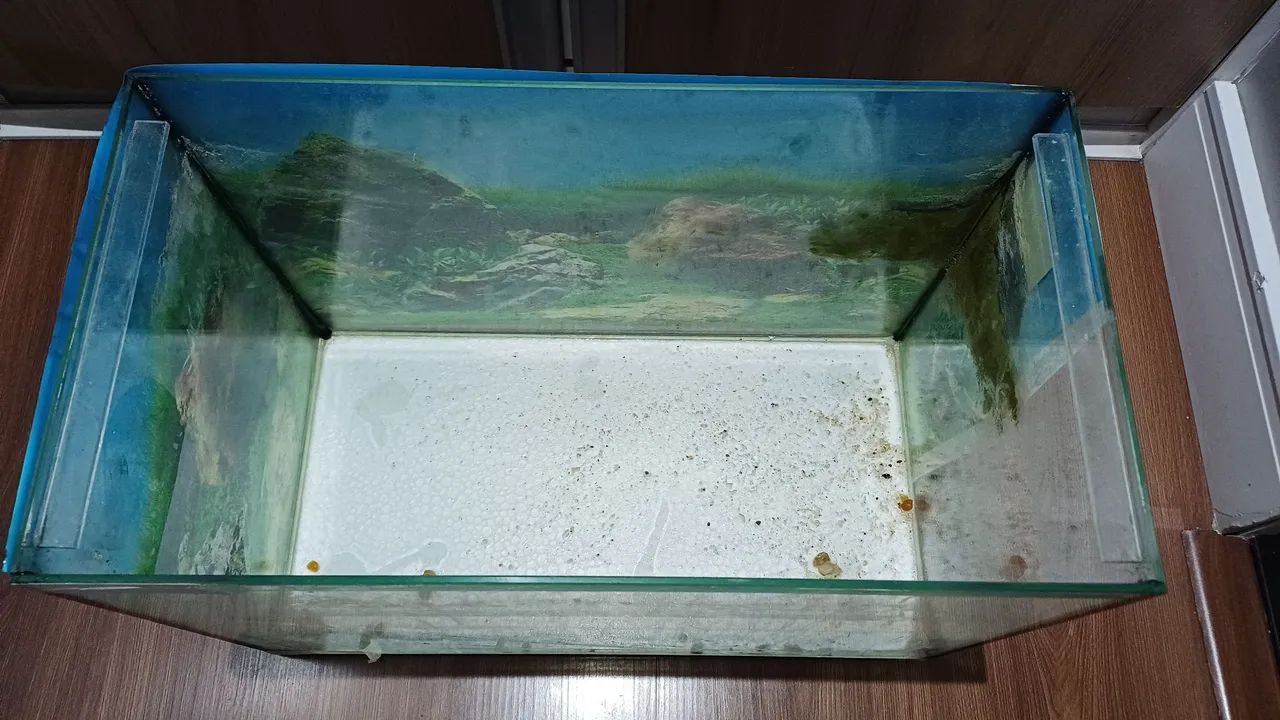 Aquario de vidro retangular 