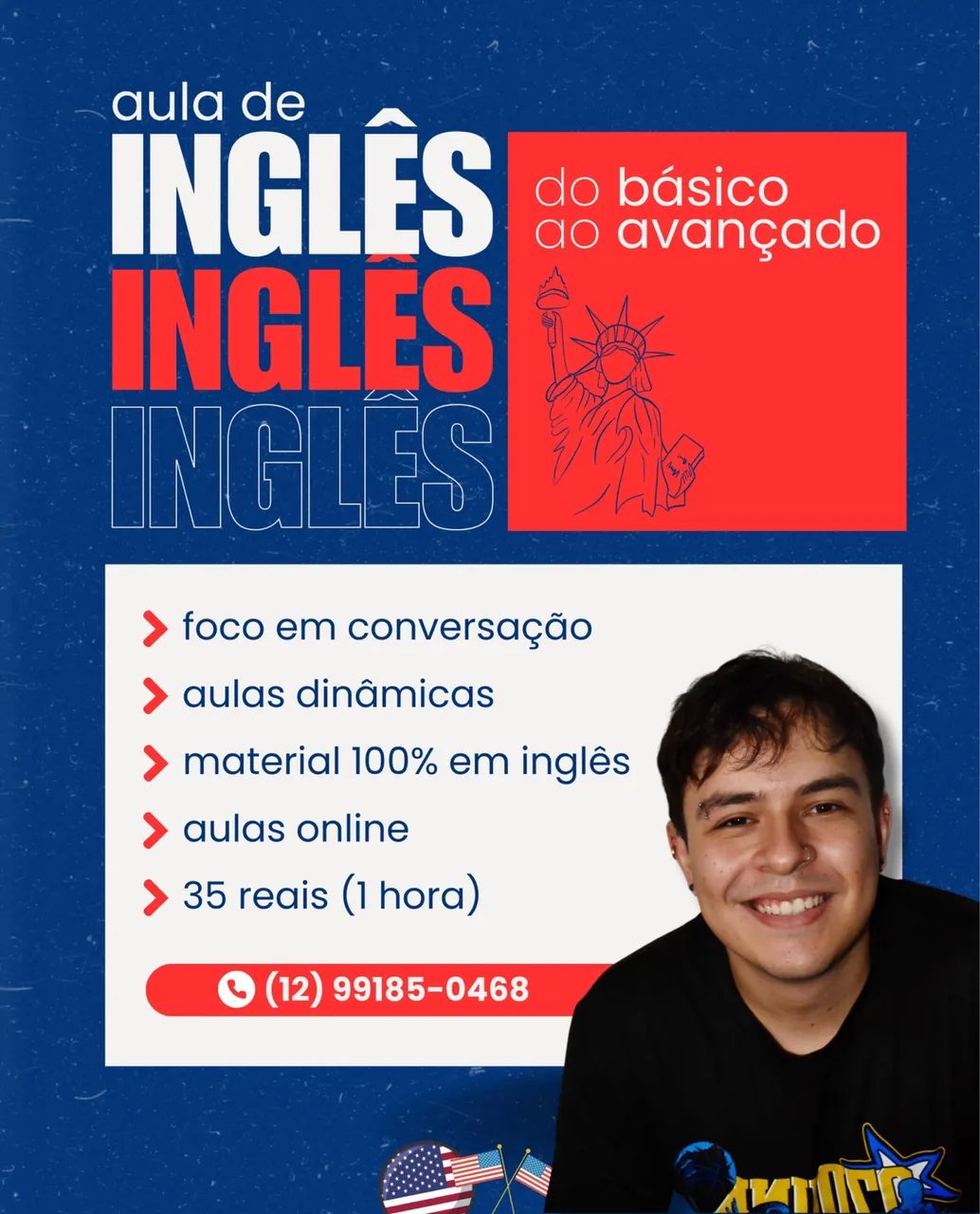 Aula de inglês particular on-line