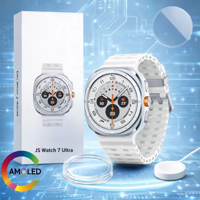 Relógio Smartwatch Redondo Esportivo Js Watch 7 Série Ultra 7 47mm Tela Amoled 1.45" - Foto 3