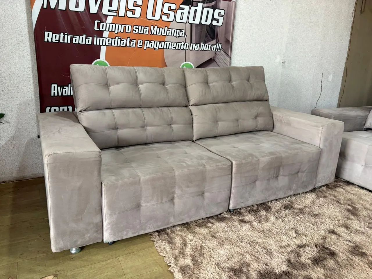 Sofa retrátil reclinável perfeito estado sem uso ! - Foto 3
