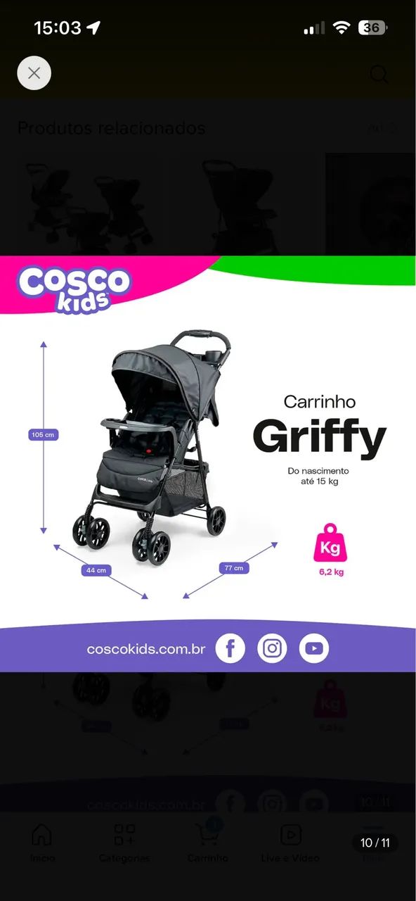 Carrinho cosco - Foto 2