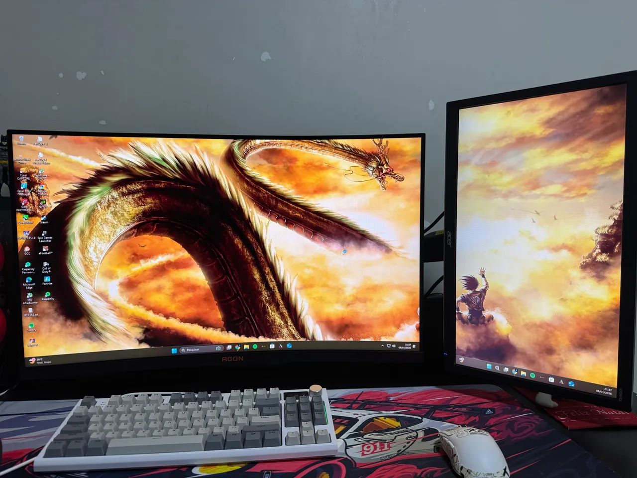 SETUP COMPLETO, COMPUTADOR, MESA, TELAS E CADEIRA - Foto 2