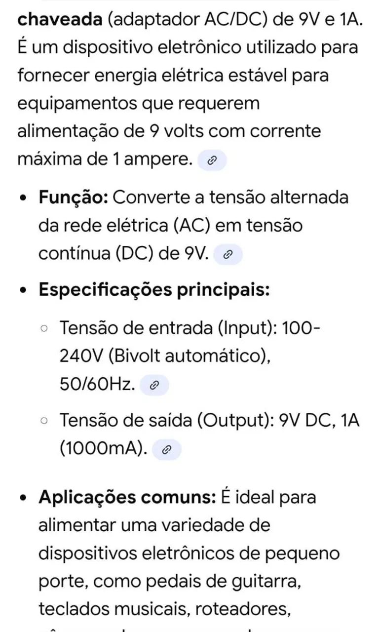 Fonte de Alimentação 9v DC - Foto 2